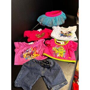 Build A Bear Workshop BABW Clothing Lot Encanto Disney TMNT 3 shirts jeans skirt